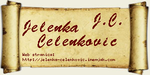 Jelenka Čelenković vizit kartica